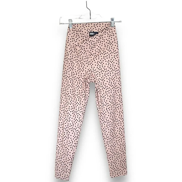 BEACH RIOT Cara Leggings V Waist Polka Dot Black Cream Size Large Athletic - Picture 3 of 8